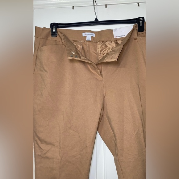 Women’s Plus Liz Claiborne Pants Emma Ankle Length Mid-Rise Signature Caramel - Picture 7 of 10